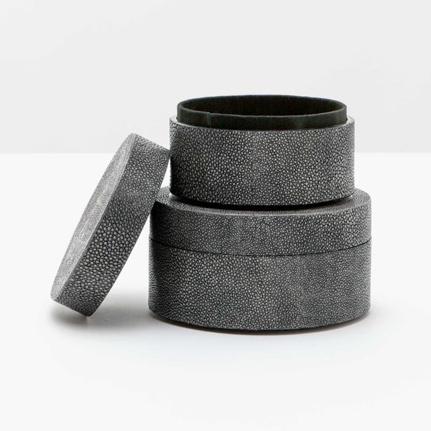 BOX GRAY SHAGREEN (Available in 2 Sizes)