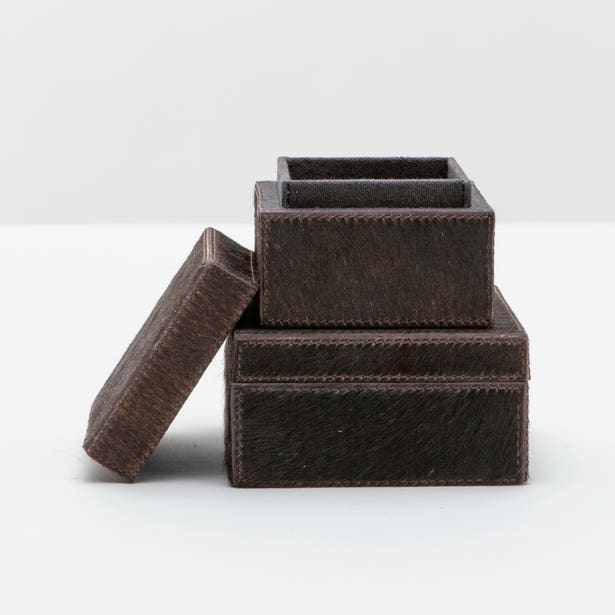 BOX SQUARE DARK BROWN (Available in 2 Sizes)