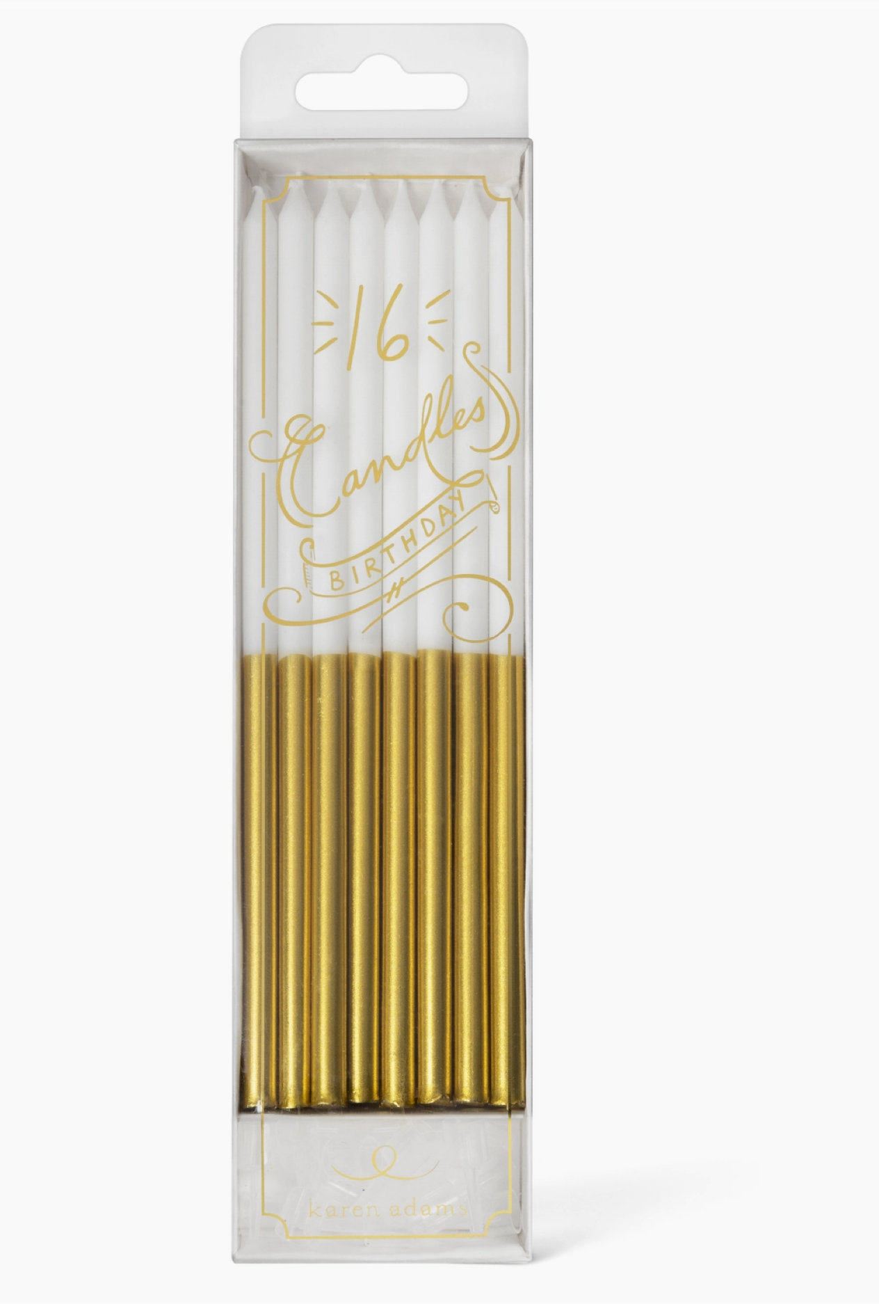 CANDLES BIRTHDAY WHITE&GOLD #77952