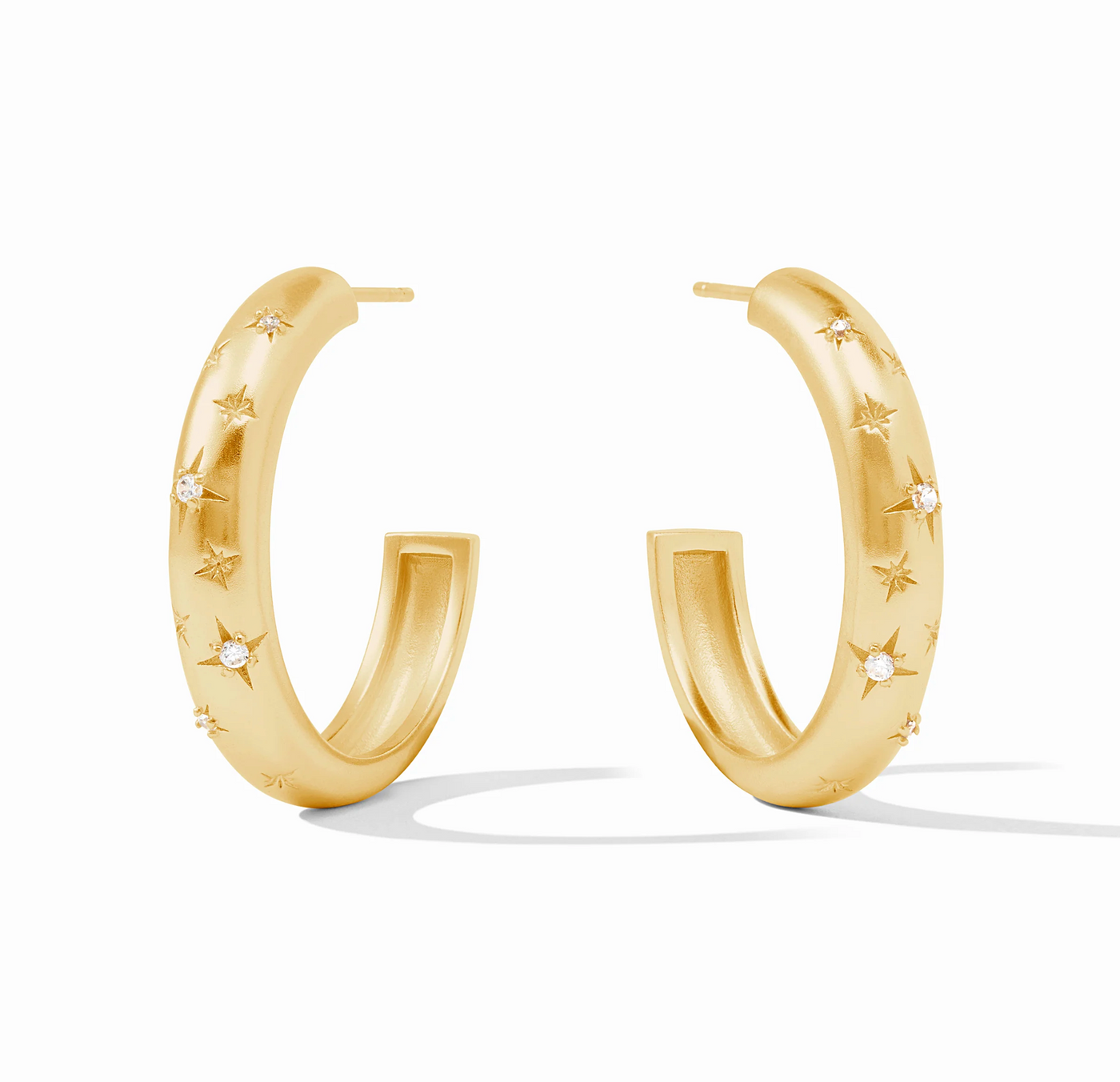 EARRING HOOP LUNA STONE MEDIUM #78053