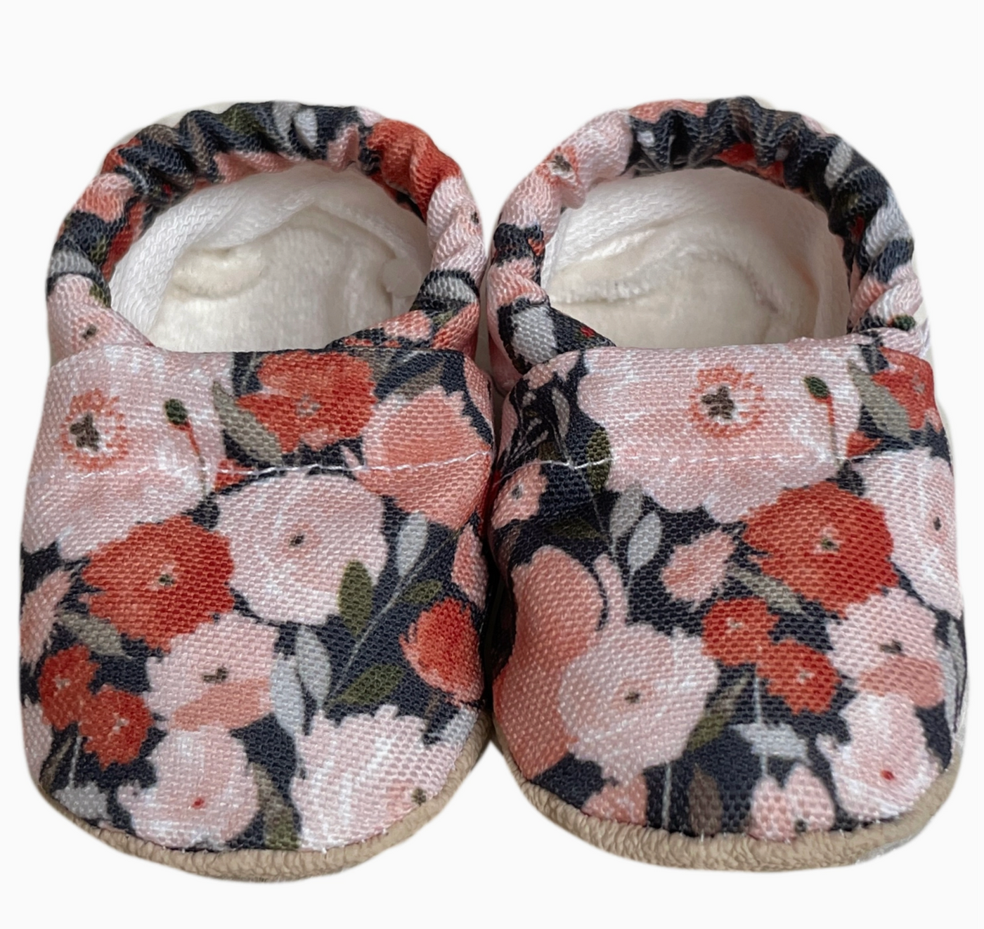 BOOTIES PINK FLOWERS 6-12M #78056