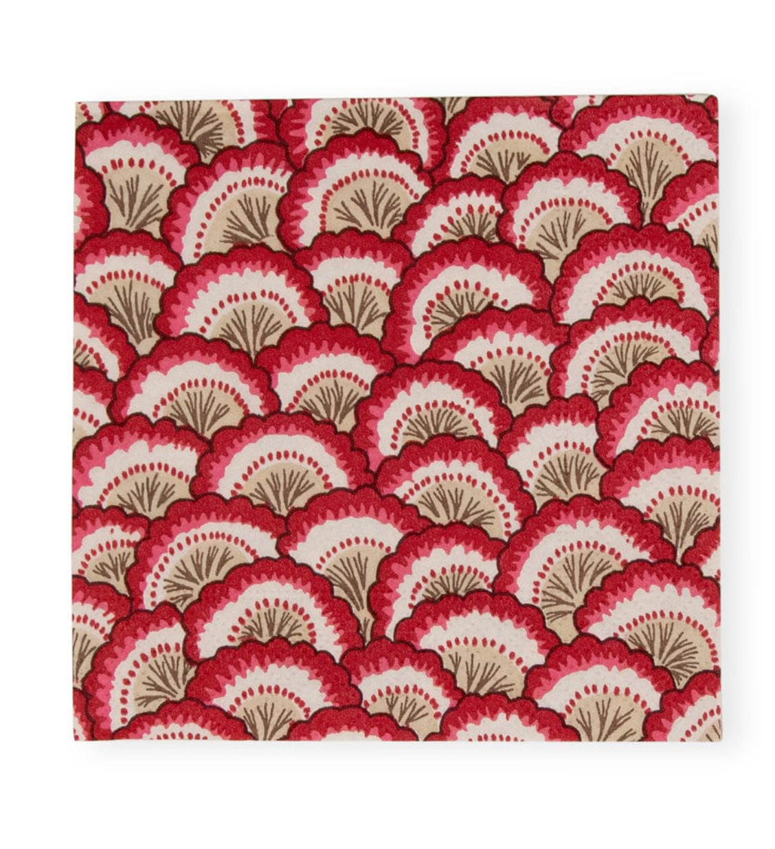 NAPKIN COCKTAIL PANTCHARTRAIN SCALLOP RED #78505