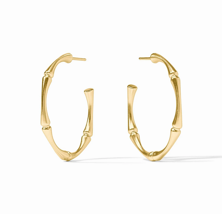 EARRING BAMBOO HOOP GOLD