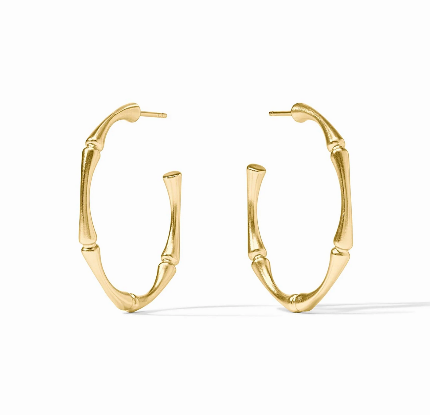EARRING HOOP BAMBOO GOLD