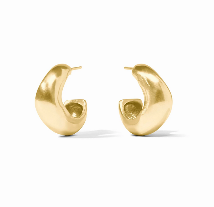 EARRING WAVE HOOP GOLD