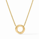NECKLACE WAVE CIRCLE GOLD