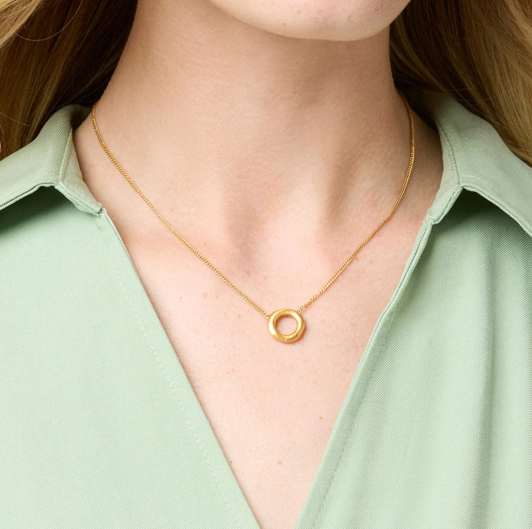 NECKLACE WAVE CIRCLE GOLD #78535