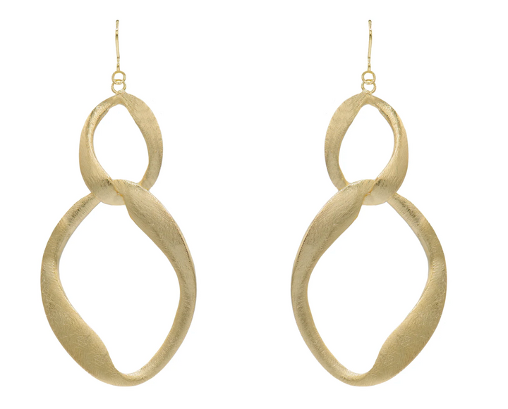 EARRING DOUBLE LINK GOLD #78548