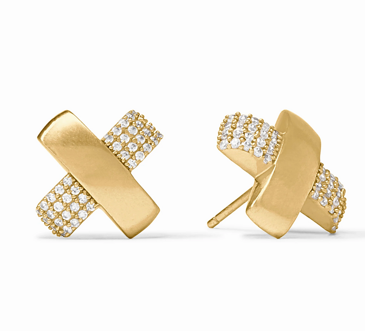 EARRING STUDS PAVE X #78632