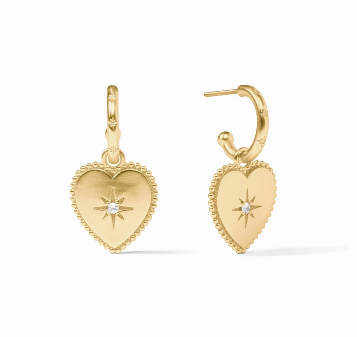 EARRING HEART HOOP & CHARM #78633