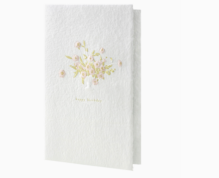 GREETING CARD "BOUQUET SCULPTURE LETTERPRESS" #78913