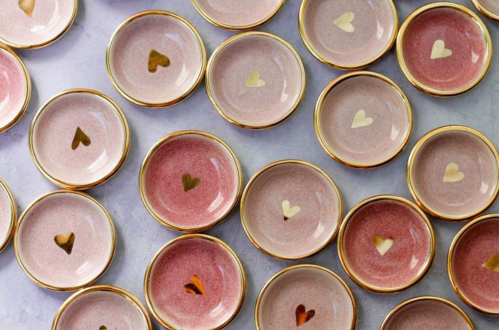 RING DISH WITH GOLD ONE HEART