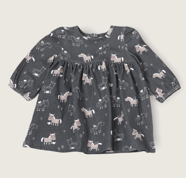 S/2 DRESS+BLOOMER HORSE&BIRD
