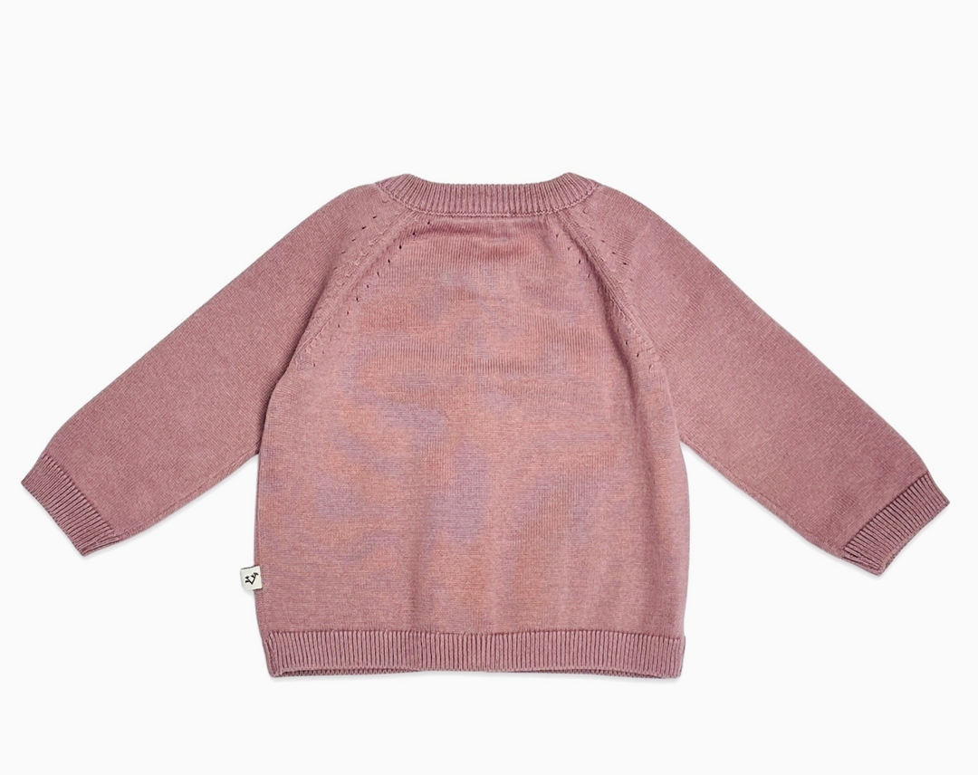 CARDIGAN ELEPHANT GIRAFFE VINTAGE ROSE