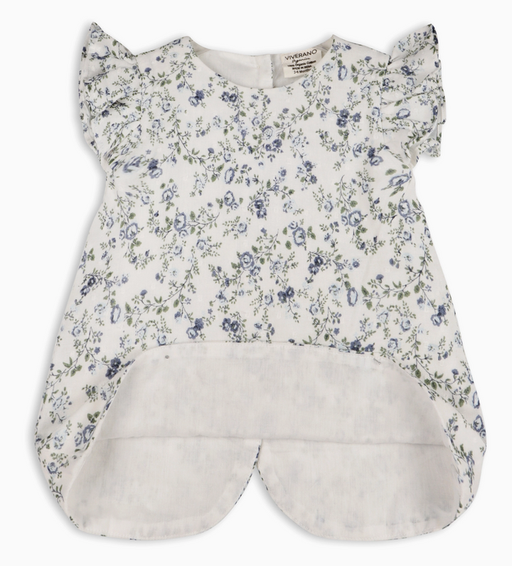 S/2 BLOUSE+BLOOMER NAVY DITSY FLORAL