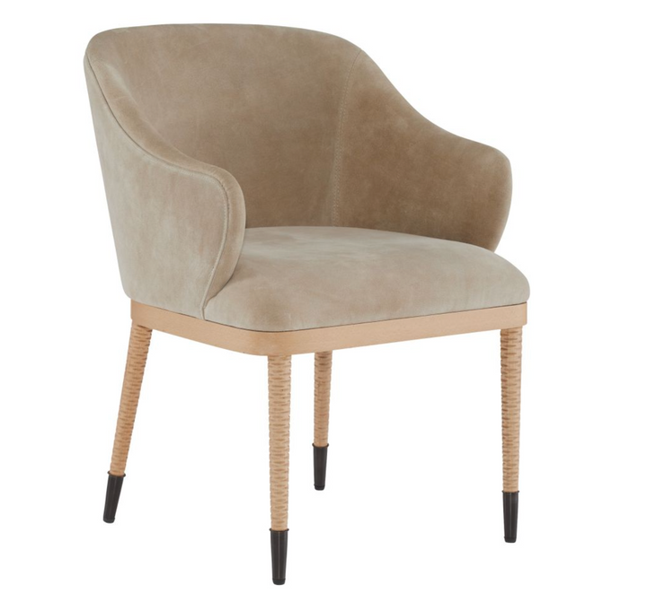 DINING CHAIR TAUPE SUEDE #79101