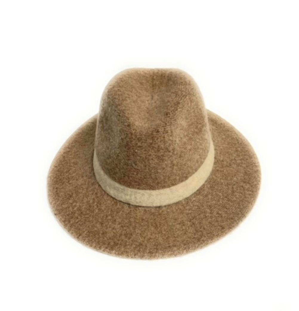 HAT FEDORA WOOL TAUPE #79094