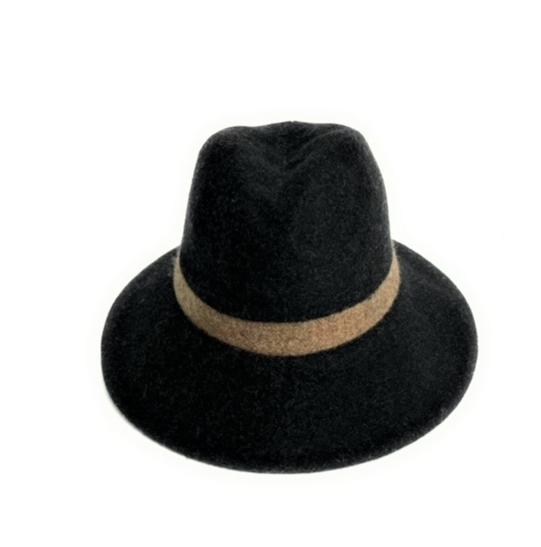HAT FEDORA WOOL BLACK