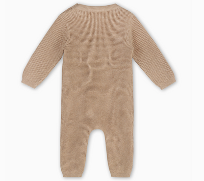 JUMPSUIT LION APPLIQUE OAT HEATHER