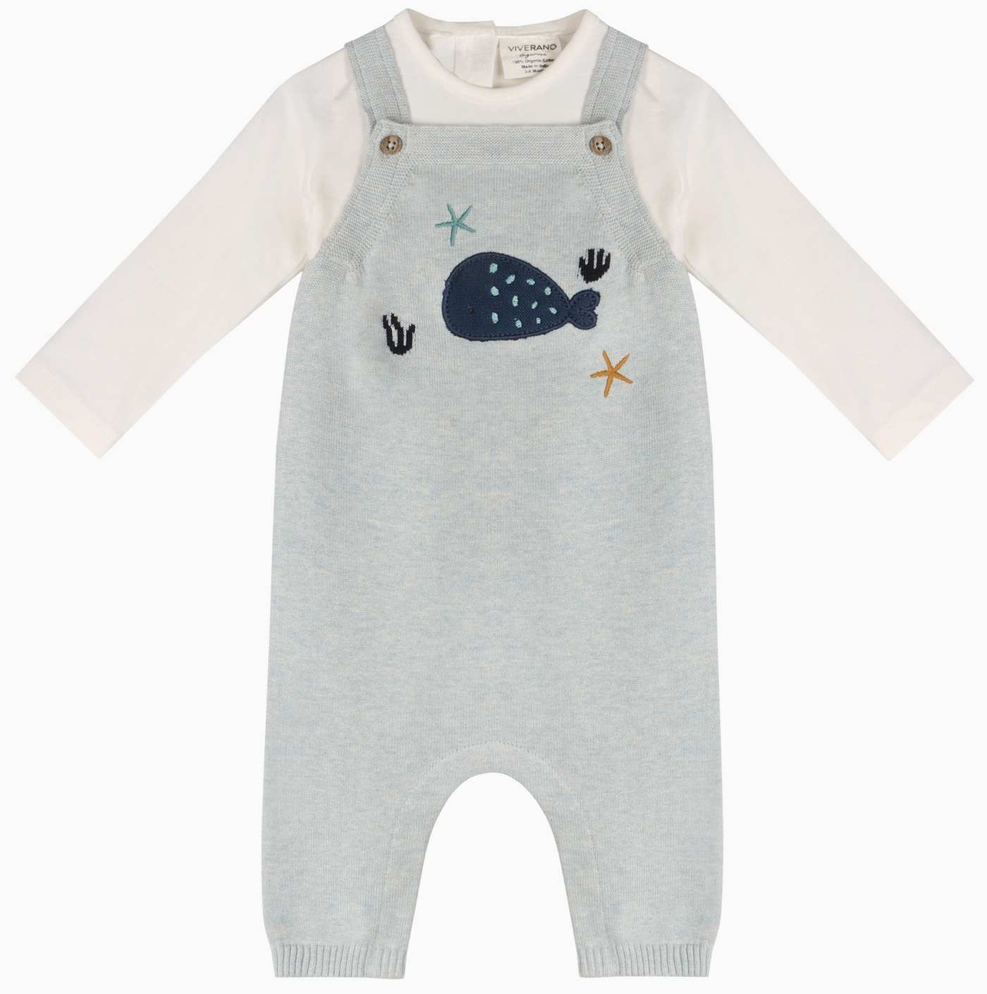 OVERALL WHALE BLUE HEATHER