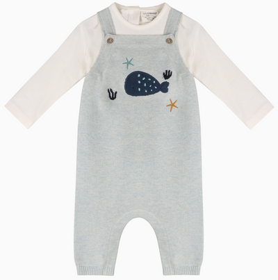 OVERALL WHALE BLUE HEATHER