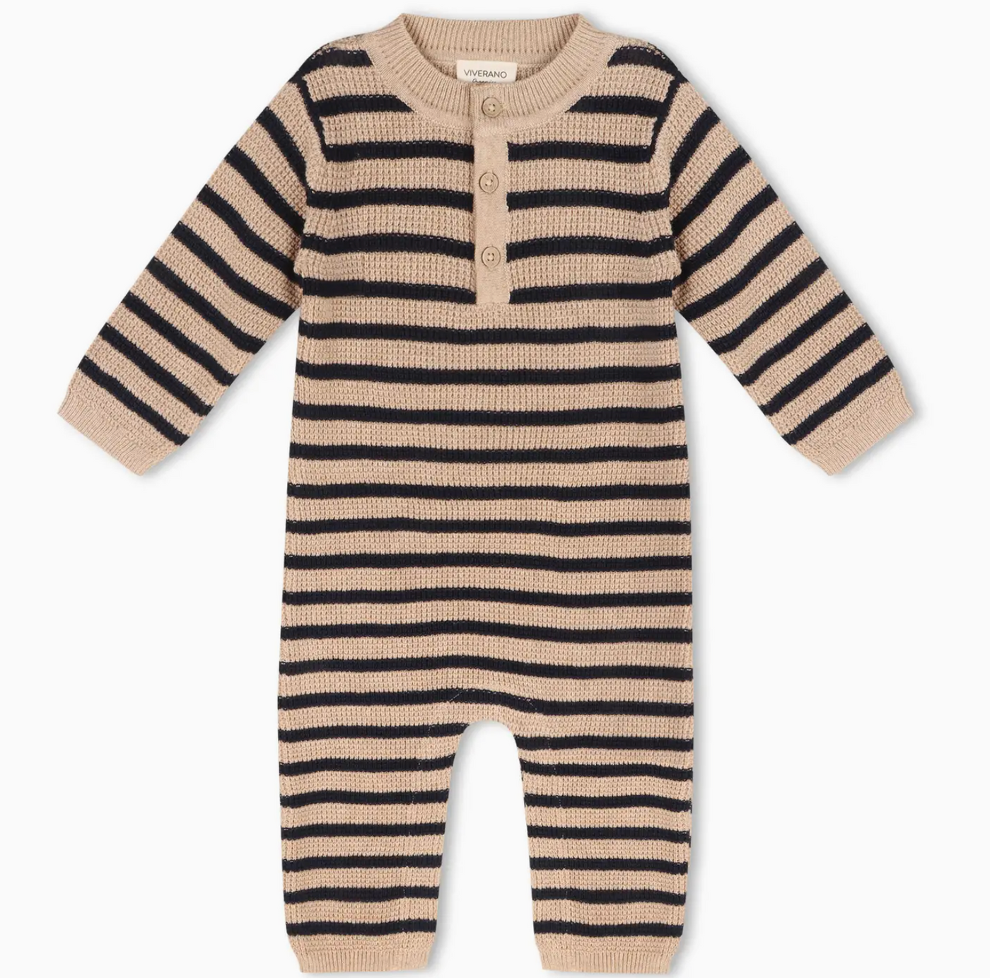 JUMPSUIT NAVY BLUE STRIPE SWEATER KNIT