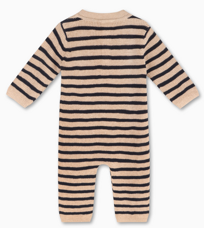 JUMPSUIT NAVY BLUE STRIPE SWEATER KNIT