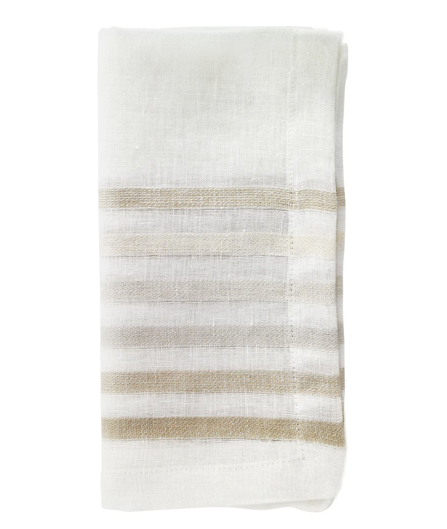 NAPKIN STRIPE LOGAN (Beige or Blue)