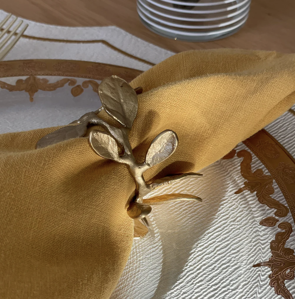 NAPKIN RING GOLD CROWN