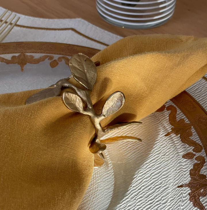 NAPKIN RING GOLD CROWN