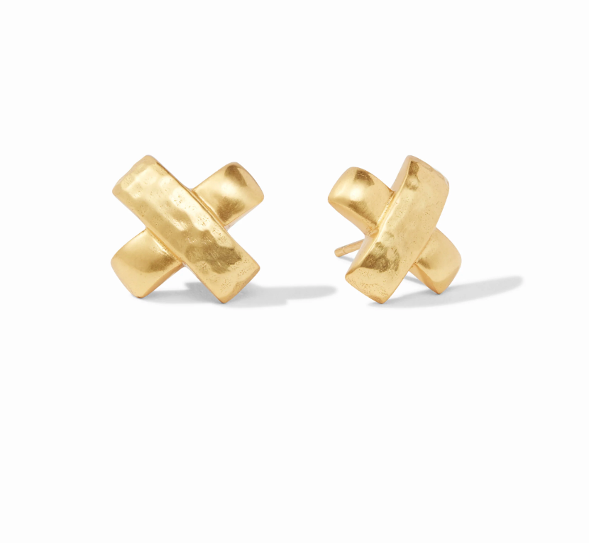 EARRING CATALINA X STUD GOLD #62836