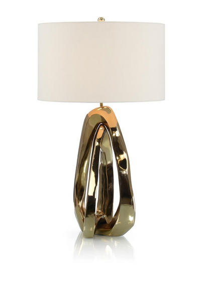 TABLE LAMP AMORPHIC BRASS 34.5"H