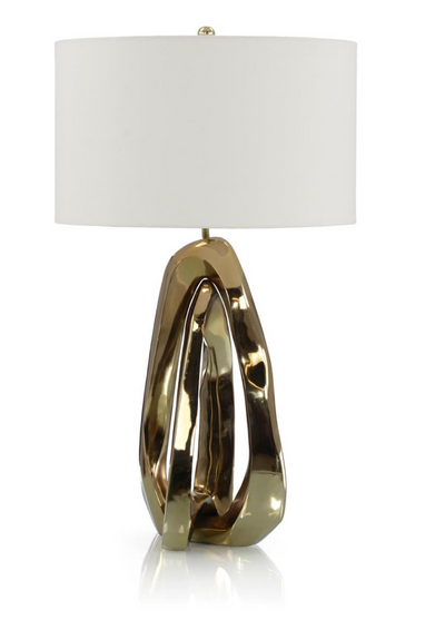 TABLE LAMP AMORPHIC BRASS 34.5"H