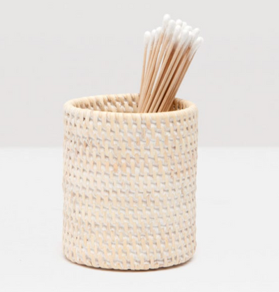 BATH COLLECTION WHITEWASHED RATTAN