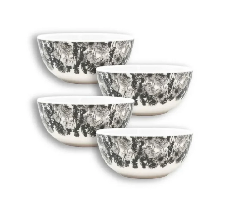 DINNERWARE MELAMINE GRAY FLORAL