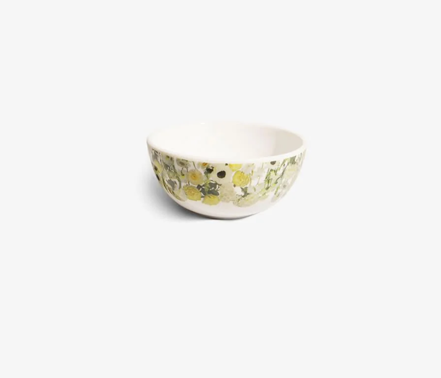 DINNERWARE MELAMINE CREAM FLORAL