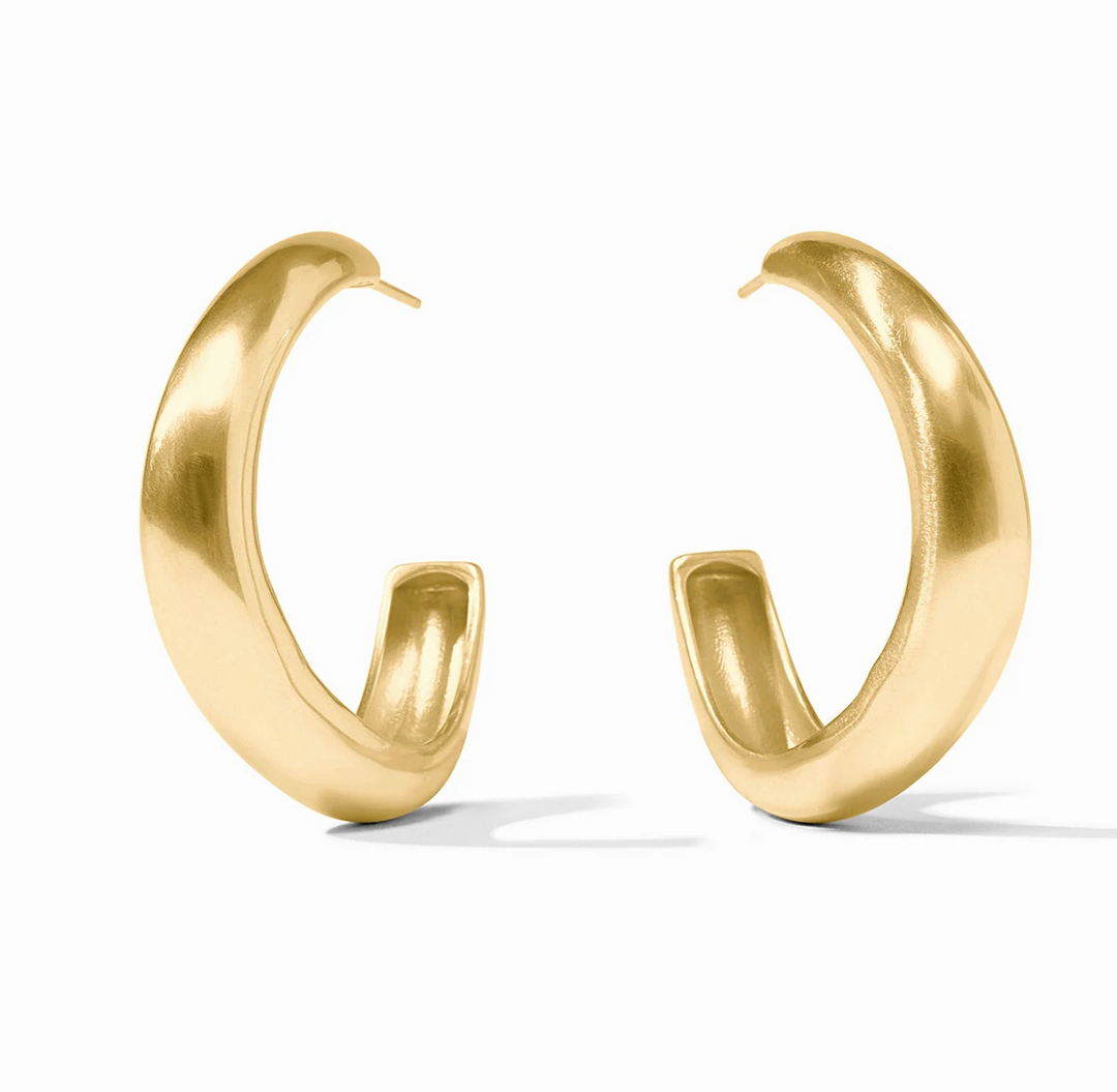 EARRING WAVE HOOP GOLD