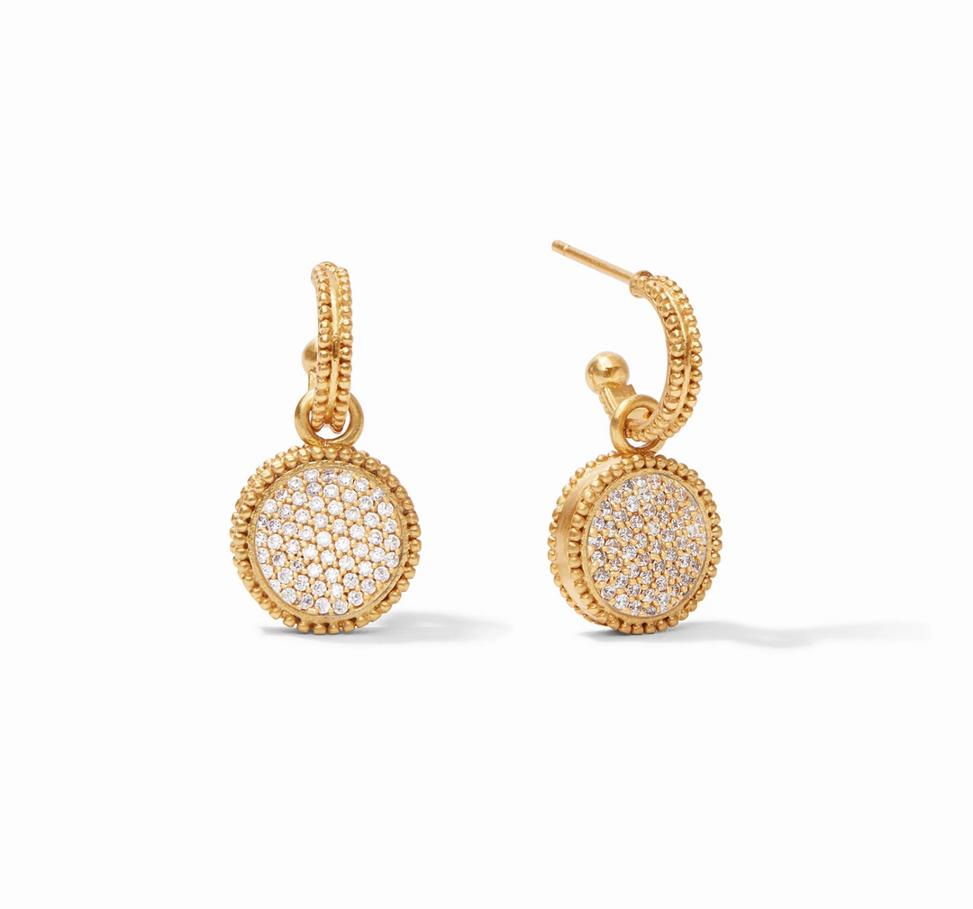 EARRING HOOP&CHARM FLEUR-DE-LIS