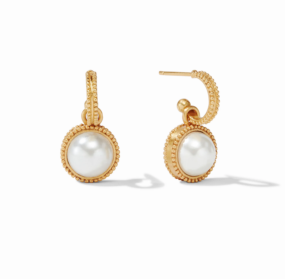 EARRING HOOP&CHARM FLEUR-DE-LIS