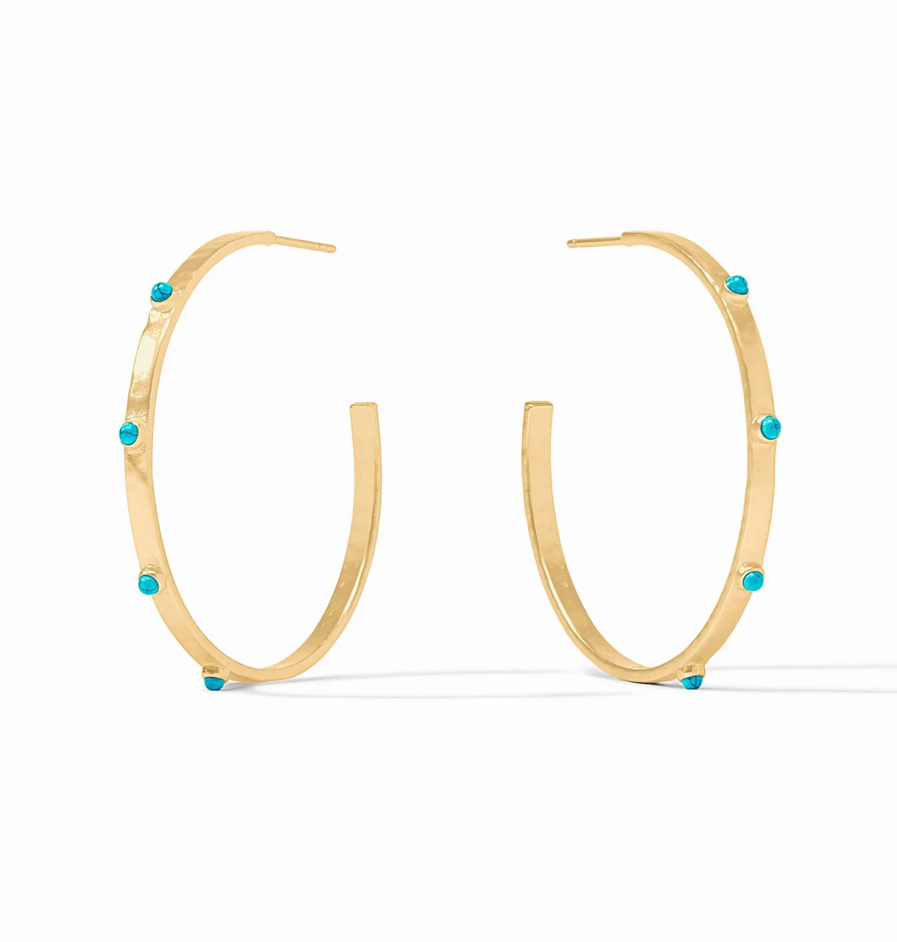 HOOP CRESCENT STONE TURQUOISE BLUE