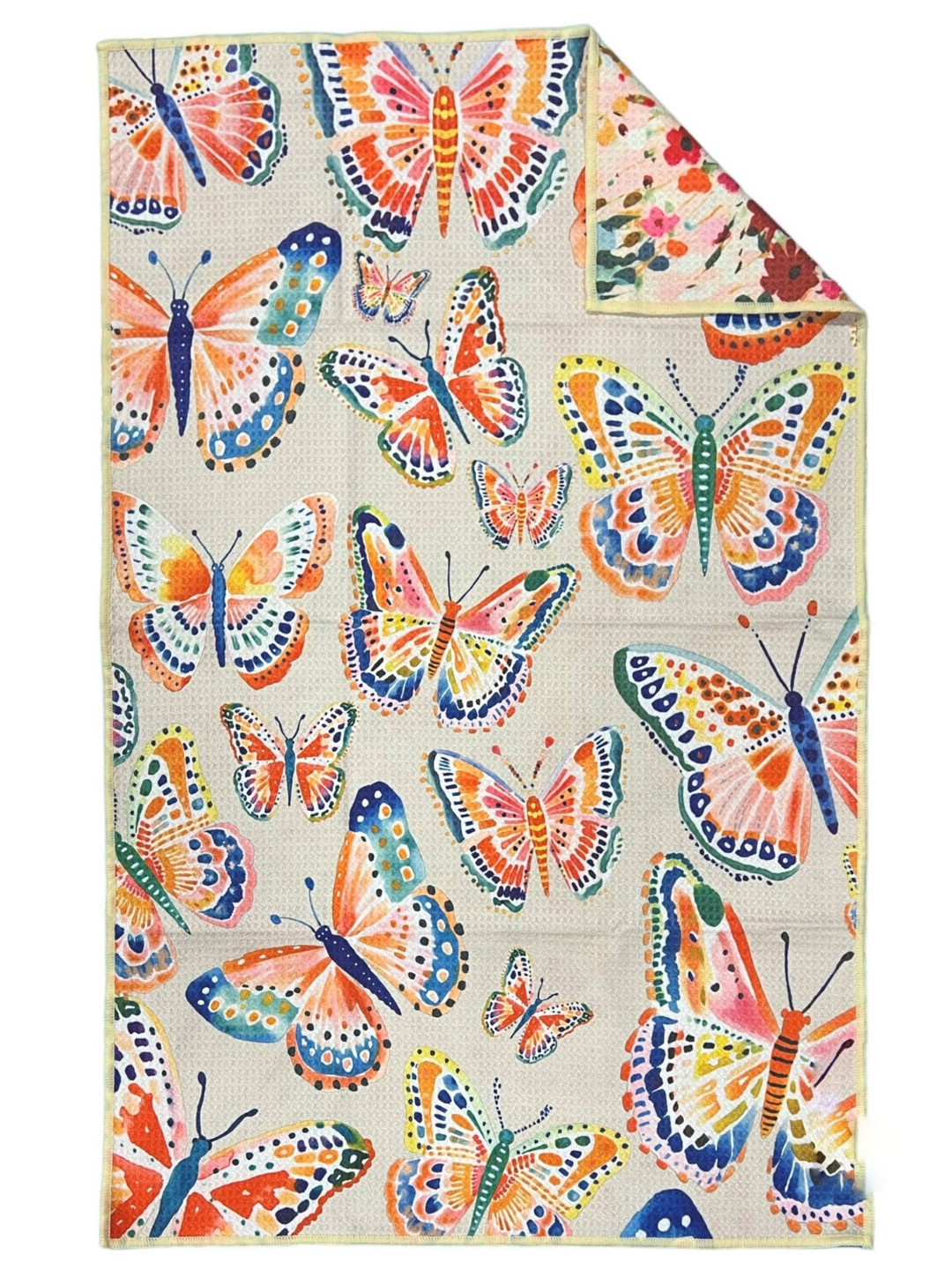 HAND TOWEL BUTTERFLY CREAM PINK