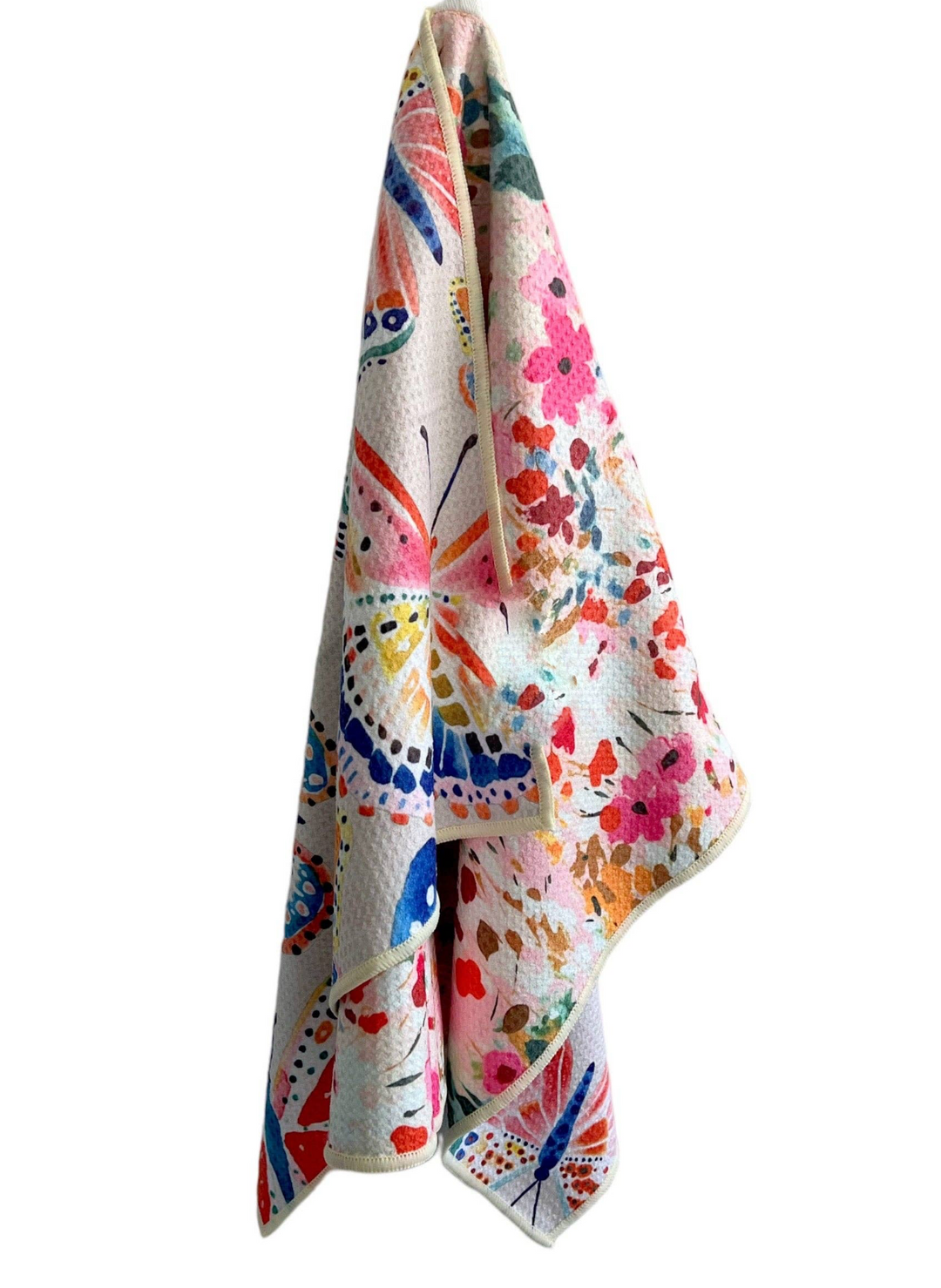 HAND TOWEL BUTTERFLY CREAM PINK
