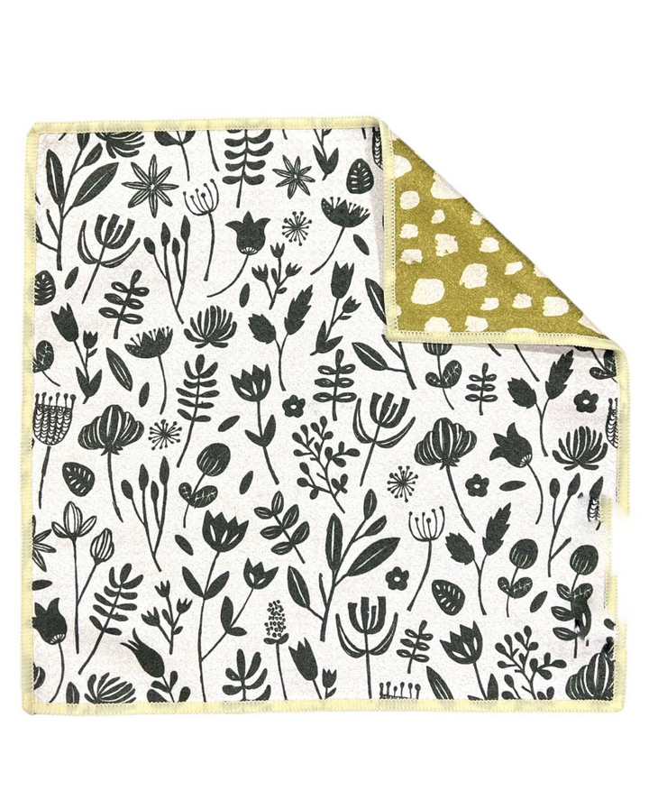 WASHCLOTH VINTAGE HIGHWAY CREAM BLACK GREEN