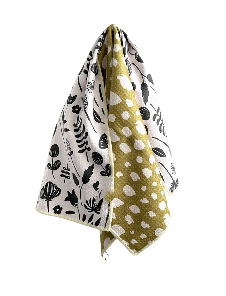 HAND TOWEL VINTAGE HIGHWAY CREAM PEA GREEN