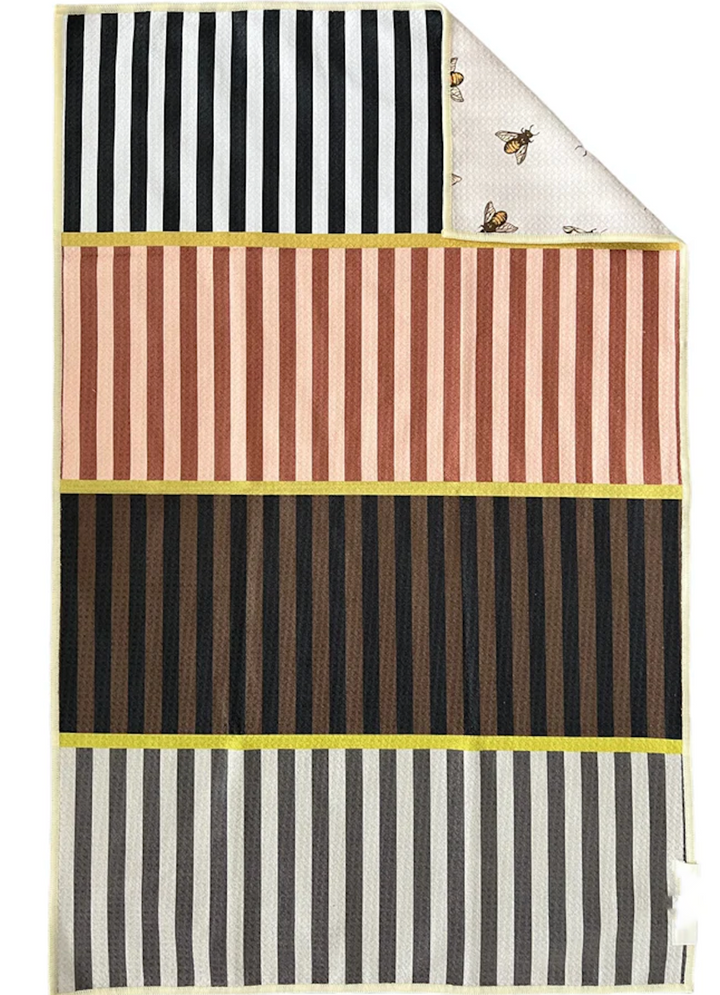 HAND TOWEL BEES & STRIPES #75735