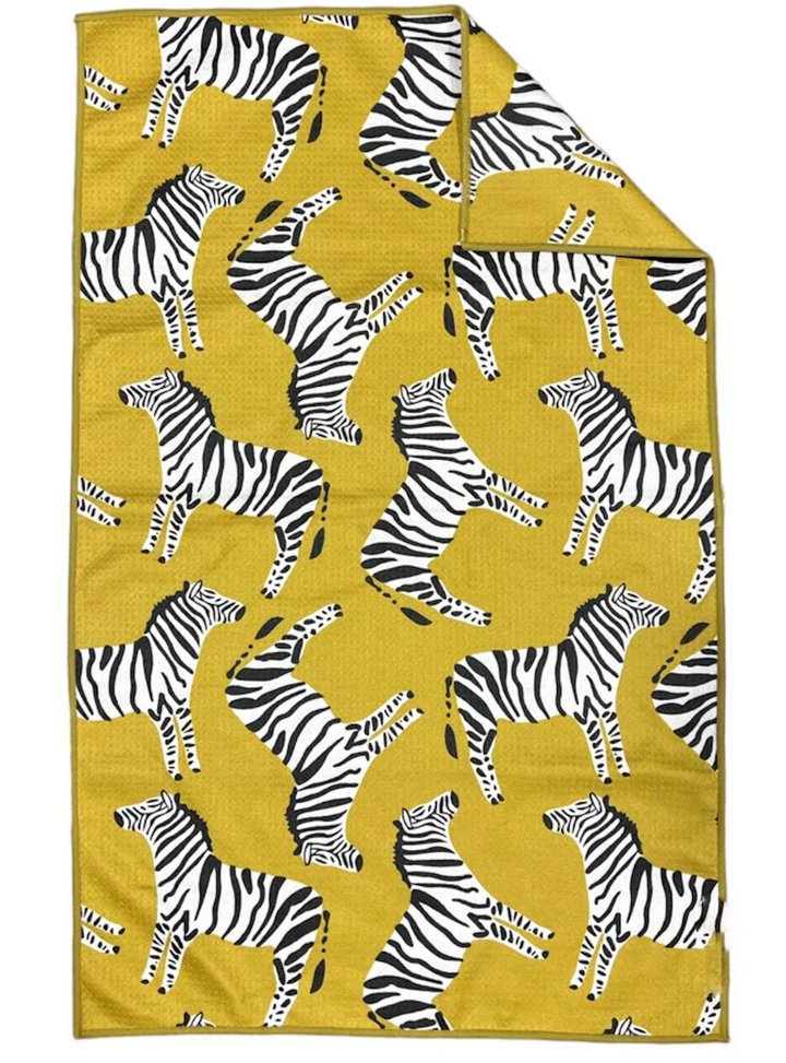 HAND TOWEL ZEBRAS GREEN #73500