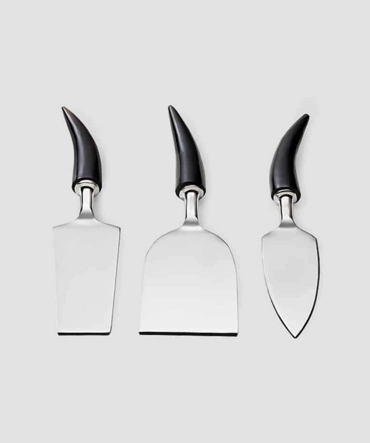 CHEESE SET OF 3 WITH BUFFALO HORN #42539