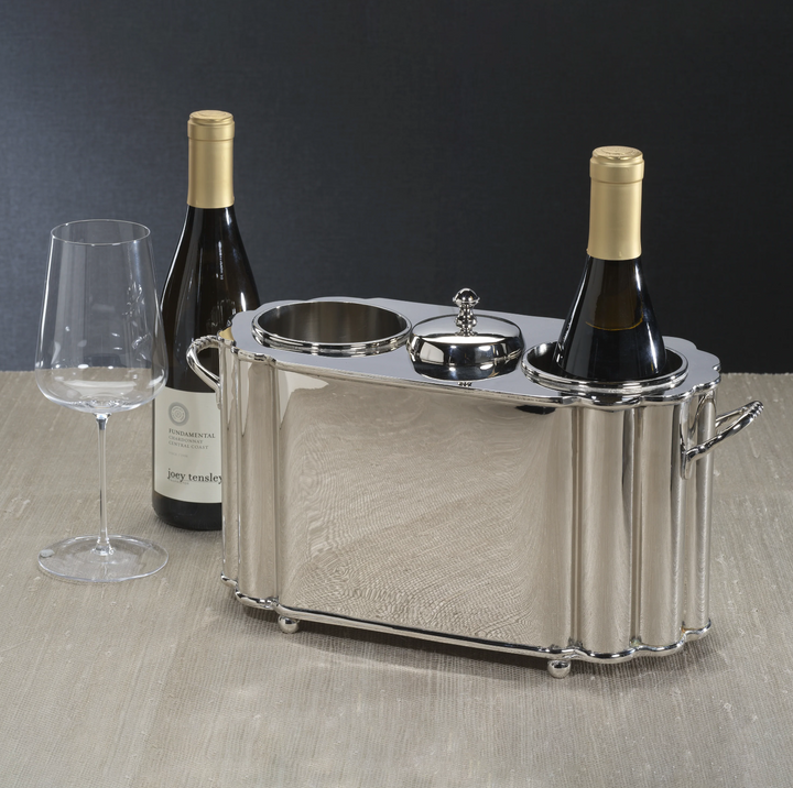 WINE COOLER 2-BOTTLE POLISHED NICKEL