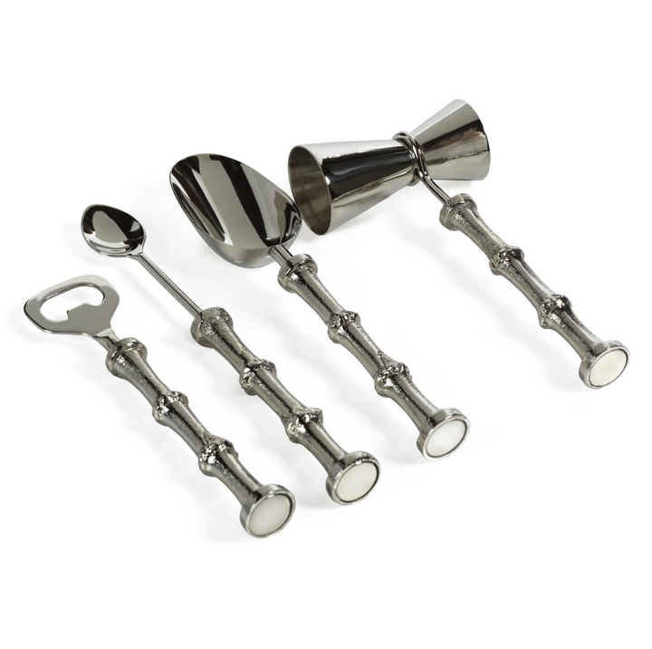 BAR TOOL SET BAMBOO 5 PIECE