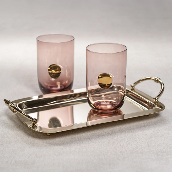 TUMBLER VIOLET WITH GOLD #78242